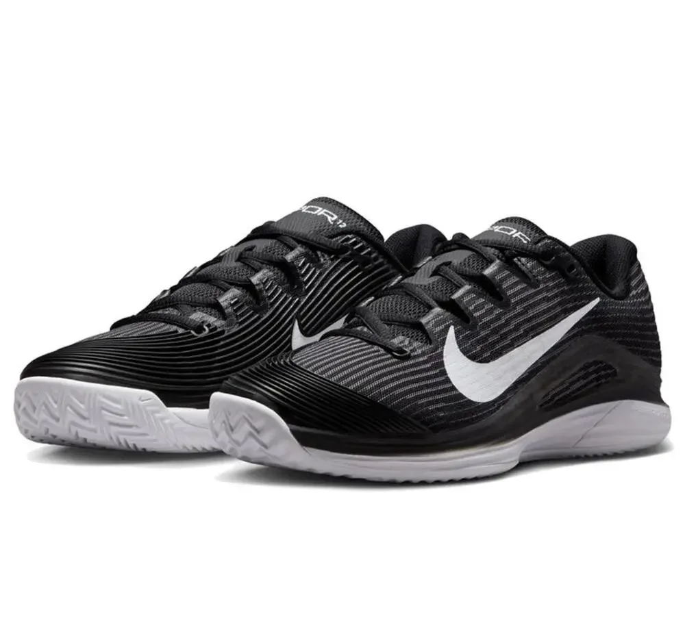 Nike Zoom Vapor 12 Women's Clay Court Tennis Shoes 7.5 NEW Black White Lace Up